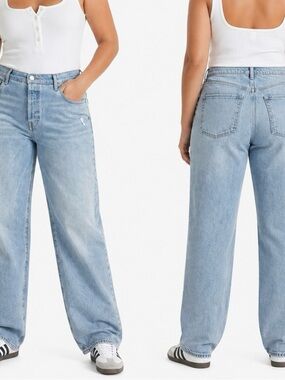 Old Navy Mid Rise The Slouchy Straight Lightly Distressed Jean Plus Size 16